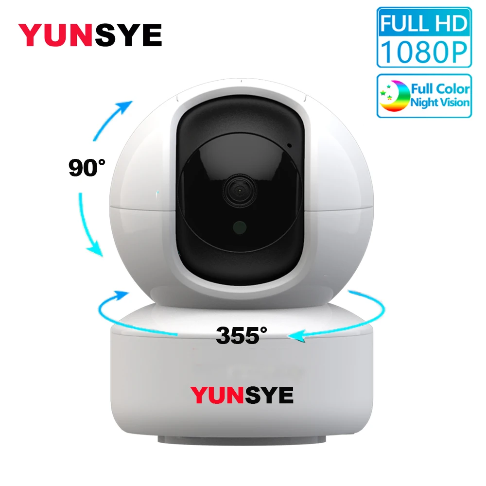 IP камера YCC365 для домашней системы безопасности 1080P двухстороннее аудио