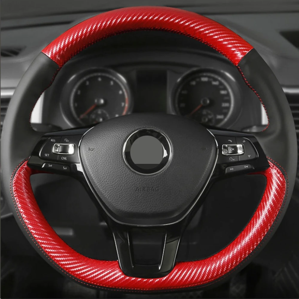 Нескользящая черная кожа из углеродного волокна для Volkswagen VW Golf 7 Mk7 Новинка Polo Jetta