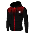 Новинка весна-осень 2021 мужская куртка на молнии DC, необходимая толстовка, спортивная теплая Повседневная Мужская спортивная одежда, модная куртка с капюшоном-3