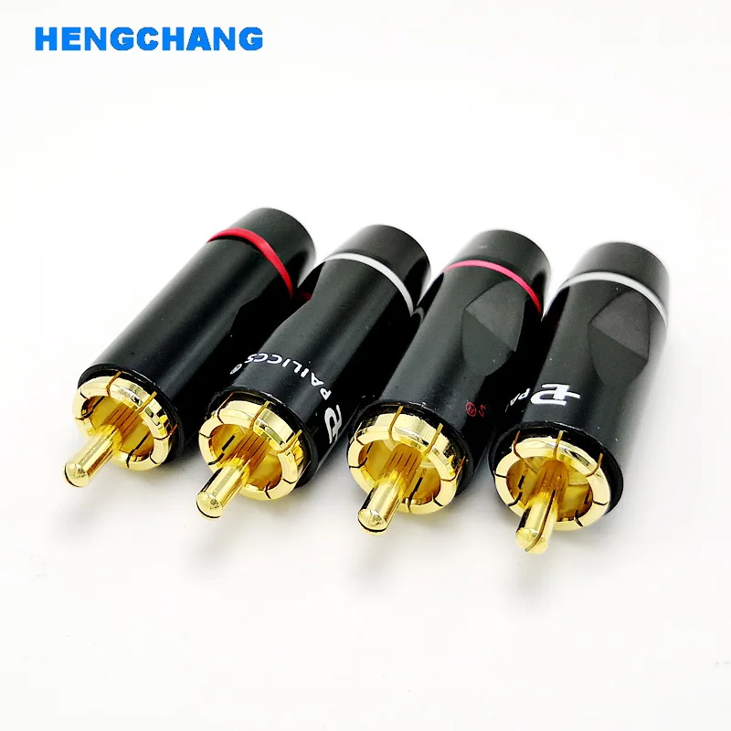 DIY RCA разъем для DIY HIFI позолоченный Аудио кабель RCA Мужской Аудио Видео разъем золотой адаптер для кабеля 6 шт./лот