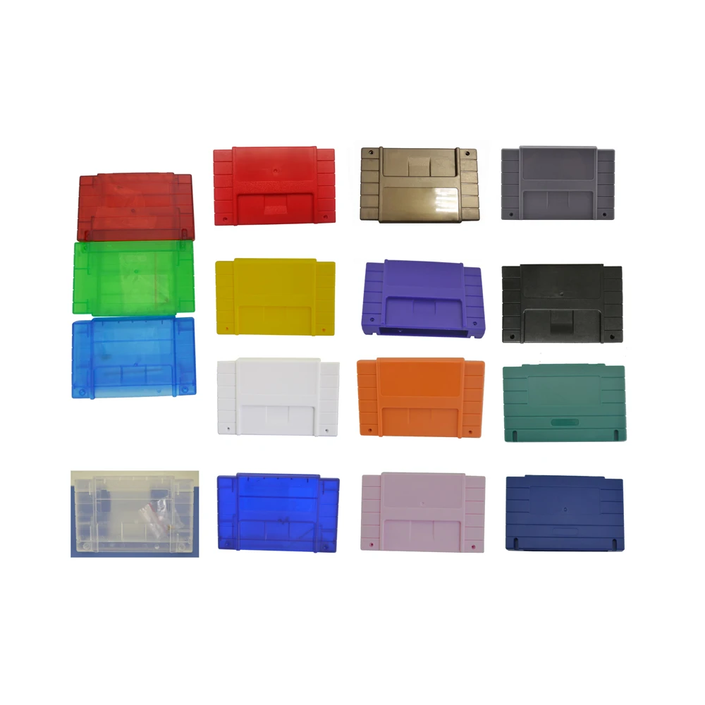 

100 pcs US version Game Cartridge Replacement Plastic Shell For S-N-E-S game Console 16 bit game card shell with Screws