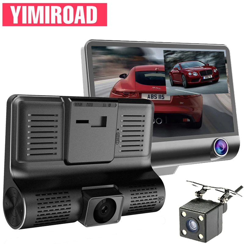 YIMIROAD B8 Мини Автомобильный видеорегистратор Двойной видеорегистратор фронтальная и задняя камера с объективом заднего вида монитор парковки Автомобильный видеорегистратор s