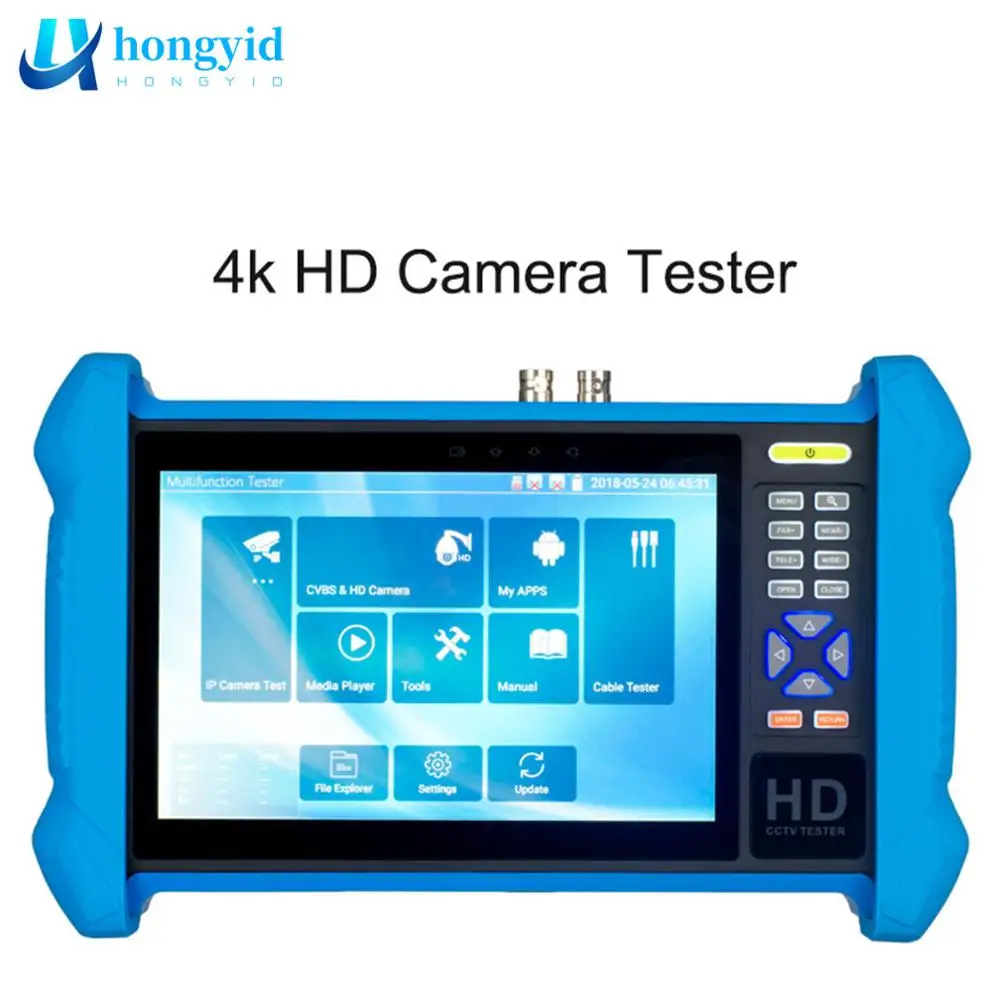 Тестовый монитор для систем видеонаблюдения устройство проверки 7 дюймов HD H.265 4K 8