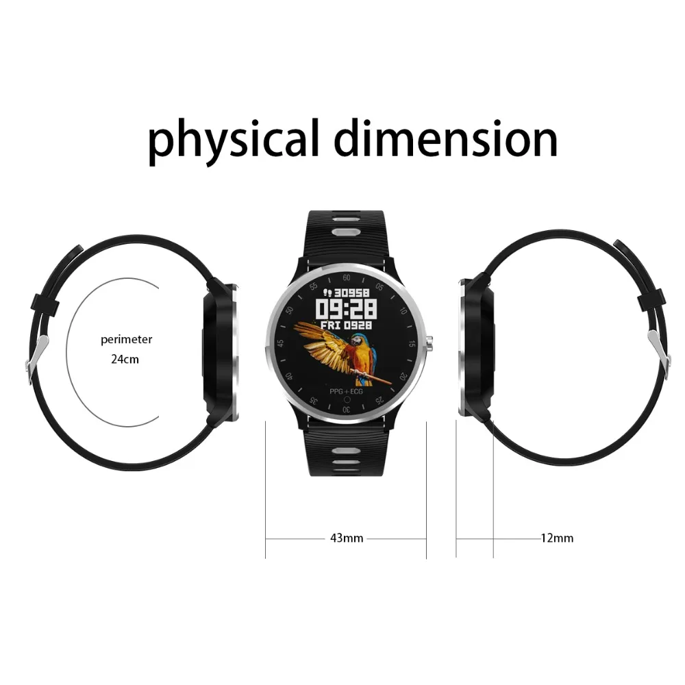 ЭКГ PPG смарт браслет для мужчин с электрокардиограммой дисплей сердечного ритма