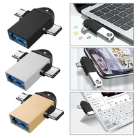 micro usb type c male to usb 3 0 type a female adapter sync data otg converter 2 in 1 otg function connector for android