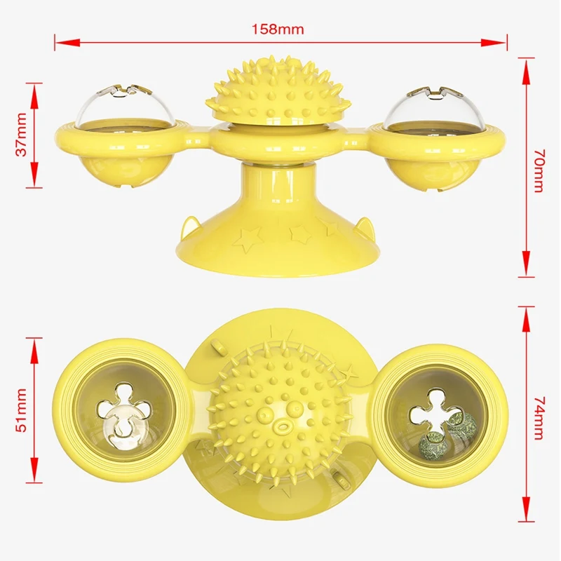 

Windmill Cat Toy Turntable Funny Cat Toy Pet Toy for Cat Interactive Toy for Cats Cat Training Tool Cat Supplies Chew Toys
