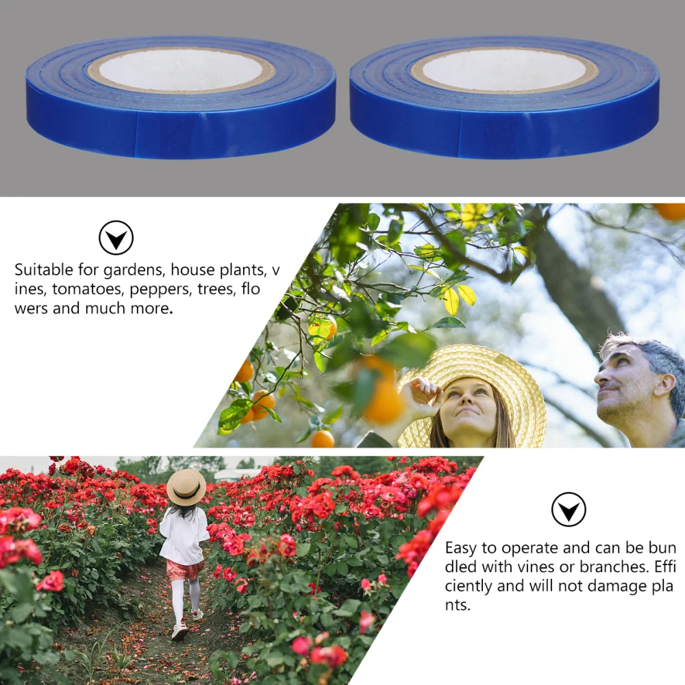 

10 Rolls Planting and Gardening PVC Tapes Plant Ribbon for Grape Cherry Tomato