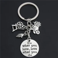 keychain gift farm girl equipment tractor keychain corn on the cob make your favorite jewelry