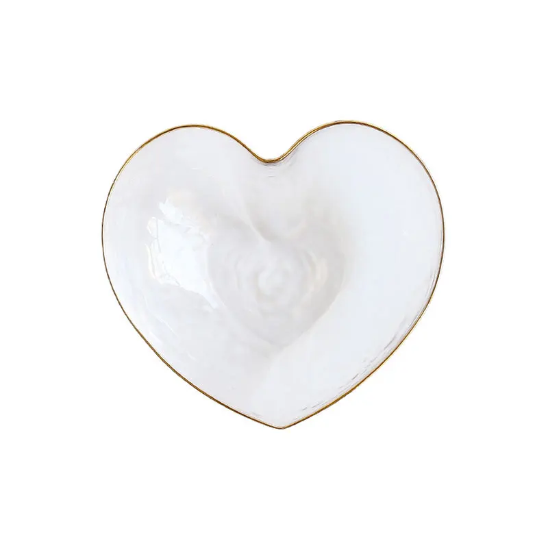 Сетчатая красная Салатница из хрустального стекла без свинца в форме сердца