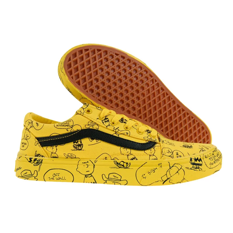 Аутентичные кеды VANS OFF THE WALL Old Skool для мужчин и женщин обувь скейтборда желтого