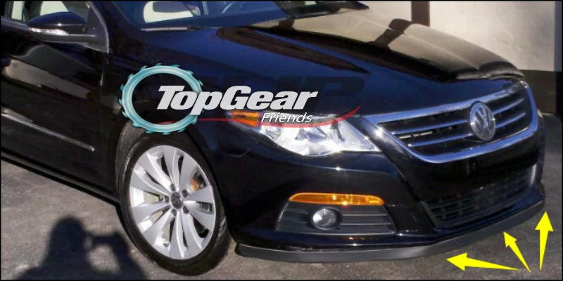 Дефлектор губ бампера для Volkswagen VW Passat CC передняя юбка спойлера ДЛЯ вентиляторов