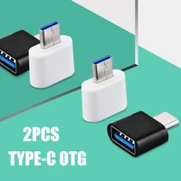 2pcs high speed male to female type c to usb otg converter for flash drive mouse u disk reader for android iphone tablet phone