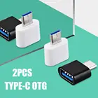 Высокоскоростной OTG-преобразователь USB Type-C к USB для флеш-накопителя, мыши, U-диска, Ридера для Android, iPhone, планшетов, телефонов, 2 шт.