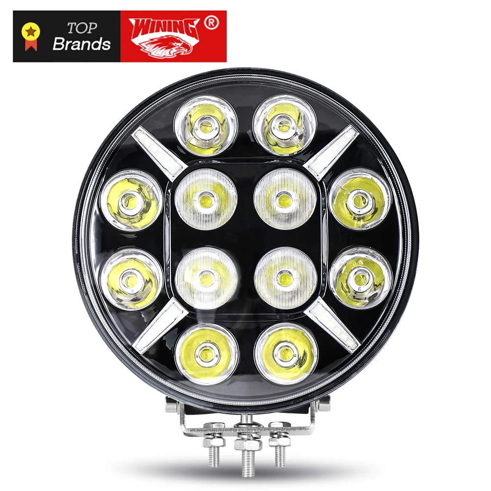 Круглый светодиодный рабочий светильник для вождения внедорожника лодки