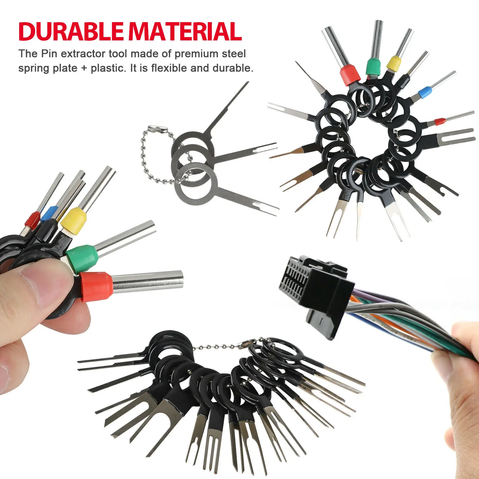 

78PCS Wire Terminal Removal Tools Car Electrical Connector Pin Durable