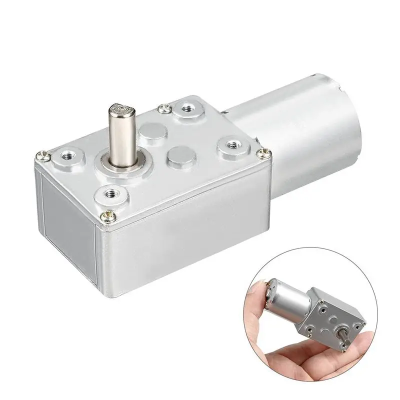 DC 24V 1RPM червячный мотор редуктор 6 мм вал с высоким крутящим моментом турбинный