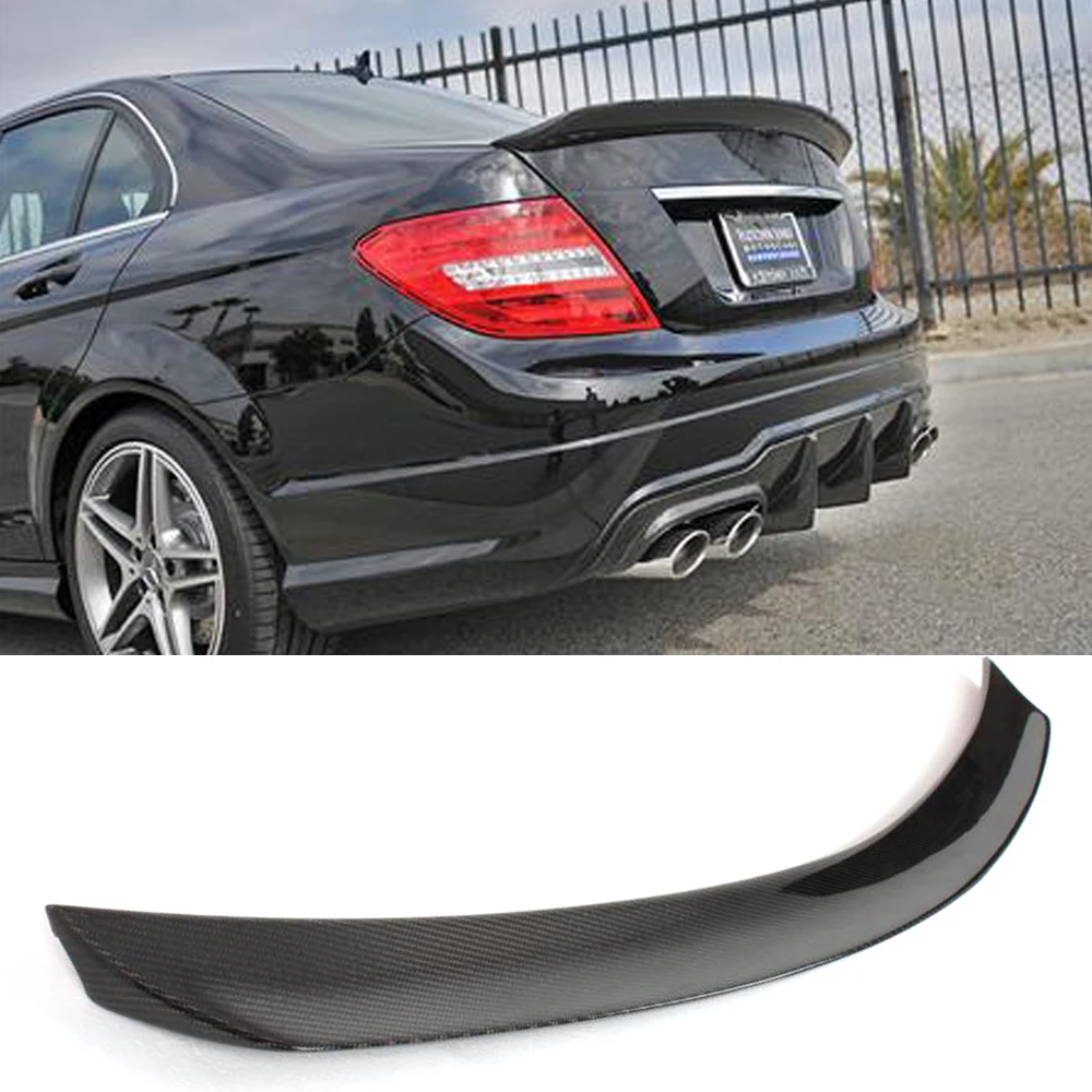 Для Mercedes Benz W204 C180 C200 C250 C300 C63 AMG седан 4 двери 2008 2014 задний багажник спойлер крыло