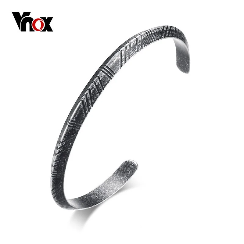 Vnox, мужской Браслет-манжета Viking, браслет, ретро стиль, серебряный тон, нержавеющая сталь, Pulseira, женский, мужской, для улицы, церемония, унисекс, ювелирное изделие