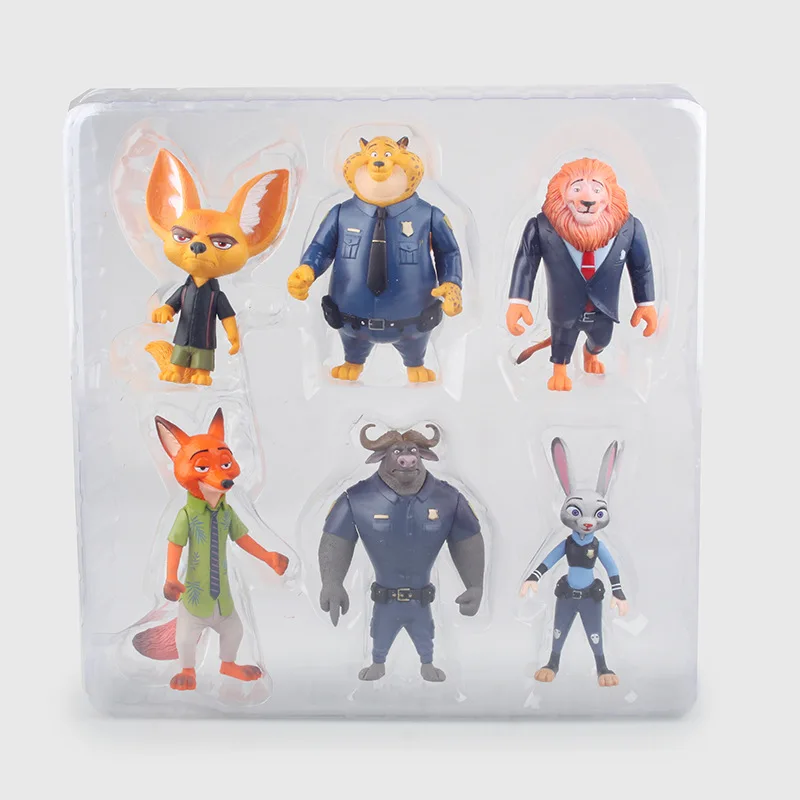 6pcs/lot Action Figure Nick Fox Judy Rabbit Hopps Bogo PVC 12cm Zootopia Zootropolis Cartoon Gifts Toys Dolls Collectible Model | Игрушки и