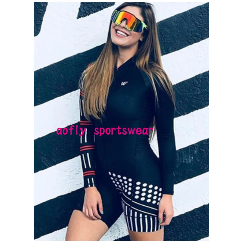 Новинка 2020 женский длинный триатлоновый костюм для велоспорта с длинными