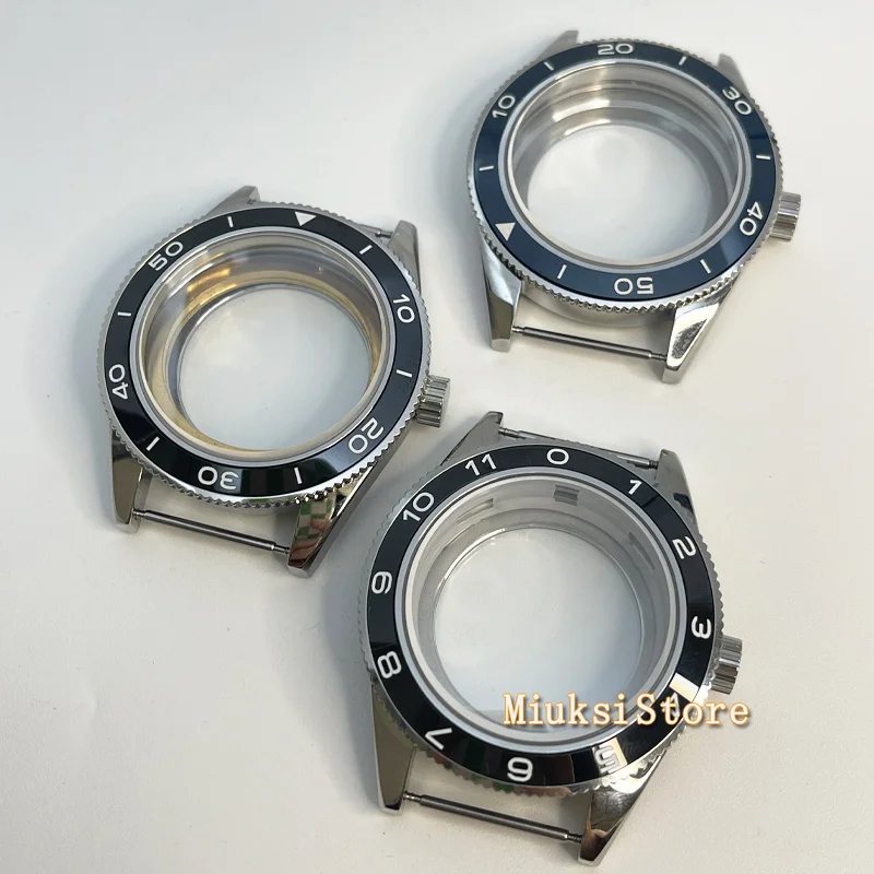 41mm Watch case sapphire glass ceramic bezel fit NH35 Miyota 8205/8215 821A ETA 2836 DG2813 3804 Movement Watch  replacement