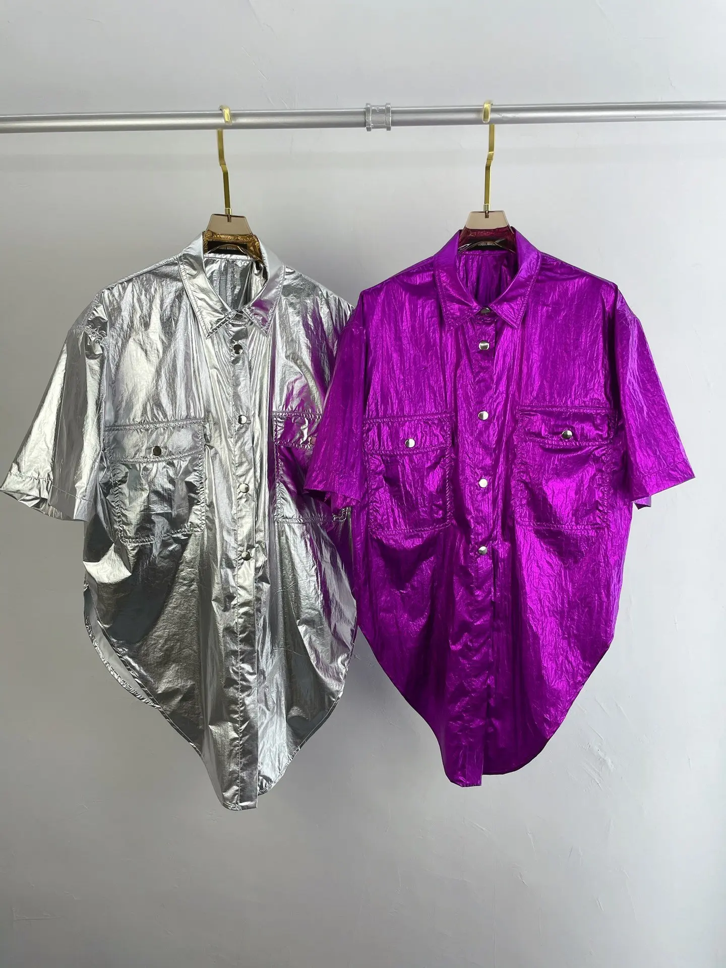 

21 in early spring the new female custom fabric loose pearl shirt style fashion wrappers
