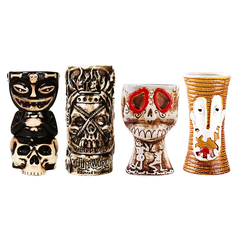Гавайские кружки Tiki Коктейльная чашка кружка для пива напитков SKULLMug