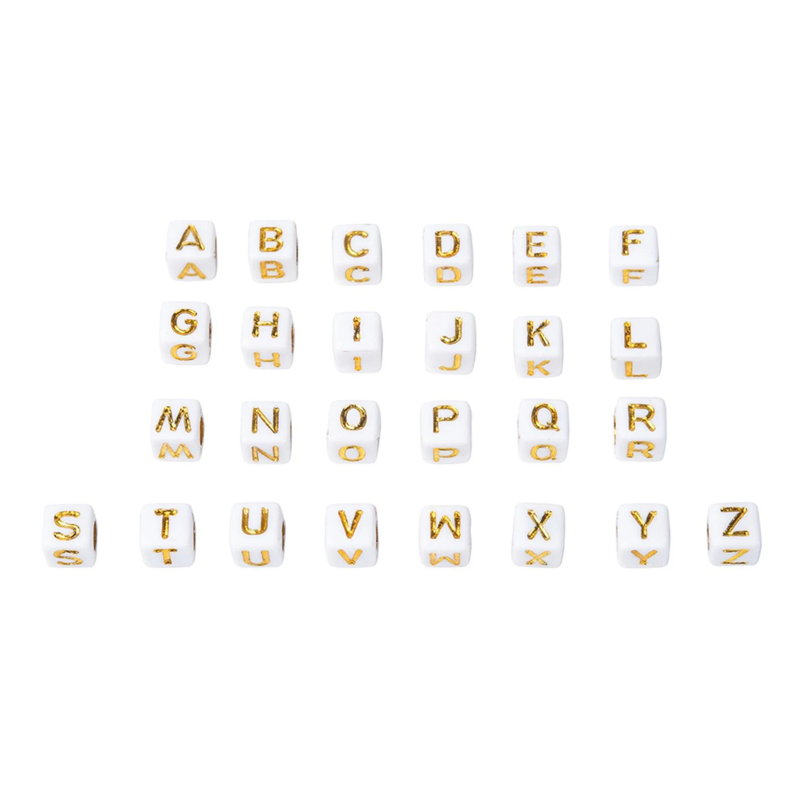 

2210Pcs Cube Acrylic Alphabet Letter Beads DIY for Key Chains Easy to Use