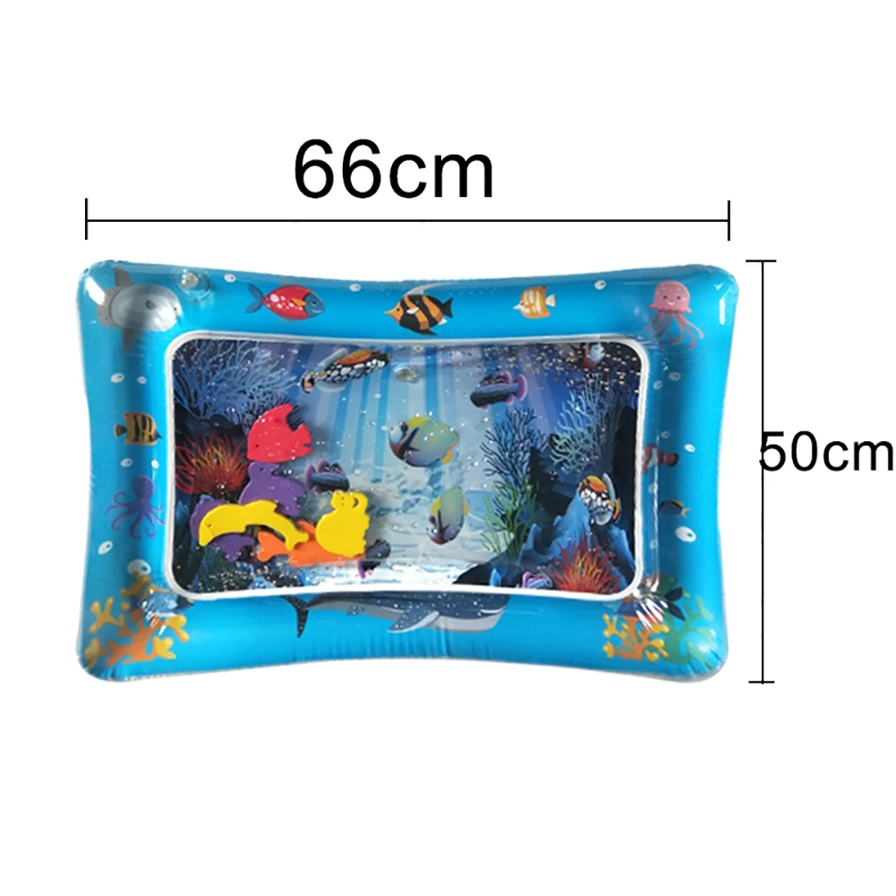 

Cartoon Animal Baby Kids Water Play Mat Inflatable Infants Tummy Time Playmat New
