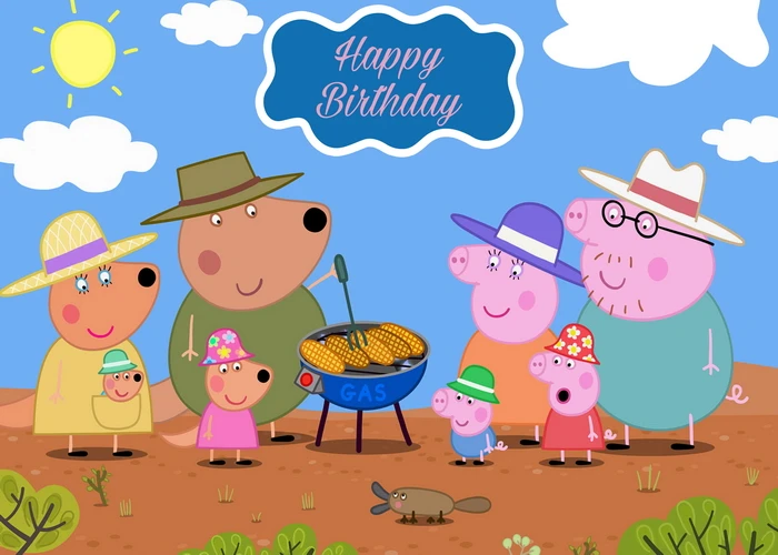 

Peppa Pig Party Backdrops Curtain Photobooth Backdrop Children's Birthday Party Wall Decorations Backdrop Stand