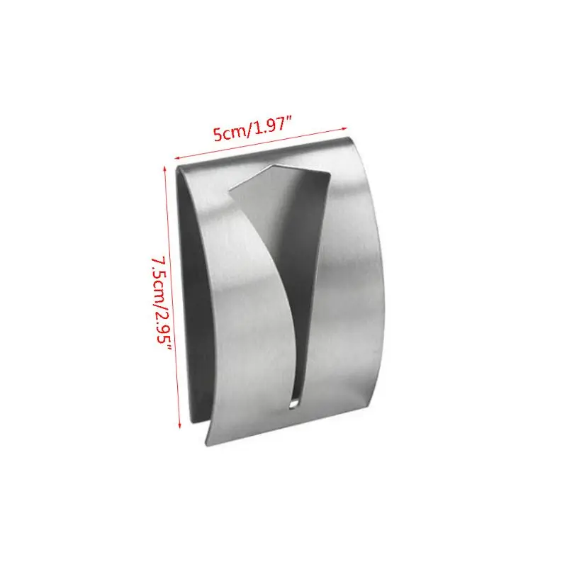 

2pcs Stainless Steel Self Adhesive Towel Holder Wall Mounted Hangers Bathroom