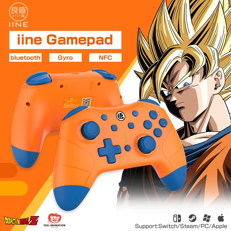 

IINE Gen4 Wireless Bluetooth NFC Orange Pro Controller Support Amiibo Compatible Nintendo Switch/Lite/Oled