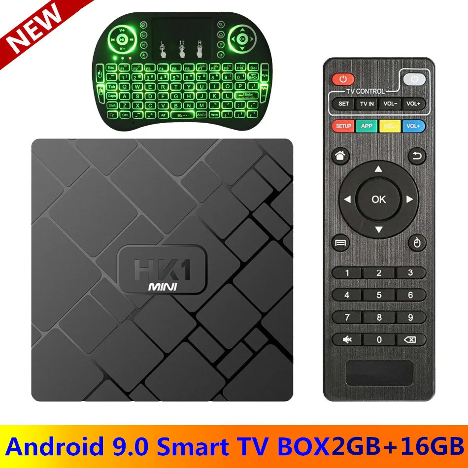 HK1 Мини Android 9,0 Smart tv BOX RK3229 четырехъядерный 2 Гб 16 Гб H.265 WiFi 4K медиаплеер HK1mini Netflix телеприставка PK H96 MAX
