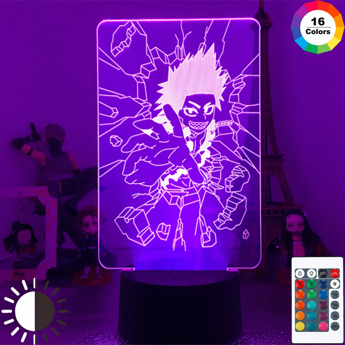 

Anime My Hero Academia LED Night Light Eijiro Kirishima Room Decoration Birthday Gift Eijiro Kirishima Toy Statue Model Doll