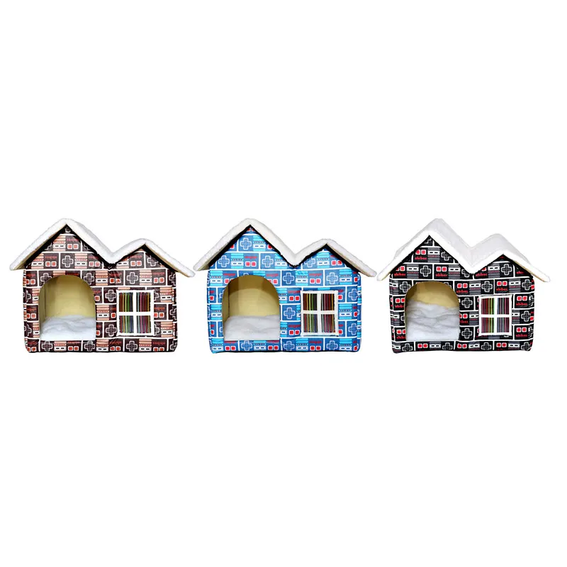 Съемная кровать для собак двойной дом маленьких средних и больших подушка домик