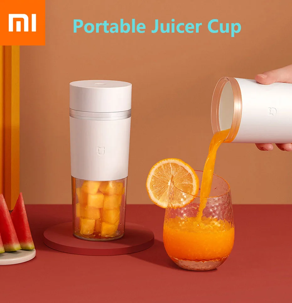 

Xiaomi Portable Juicer Cup 300ML Mini Juice Blender Wireless Fruit Food Processor USB Grinder Blenders Electric Kitchen Tools