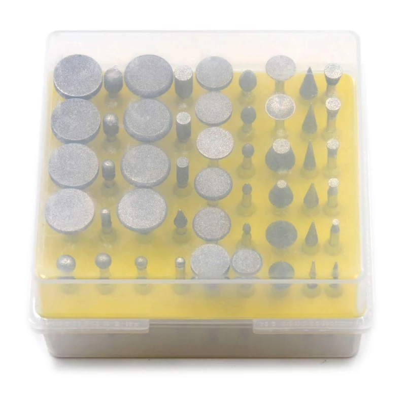 

50x/Set Diamond Coated Rotary Grinding Head Burrs Set 1/8-Inch Shank for glass cemented stones processing Abrasive Tools