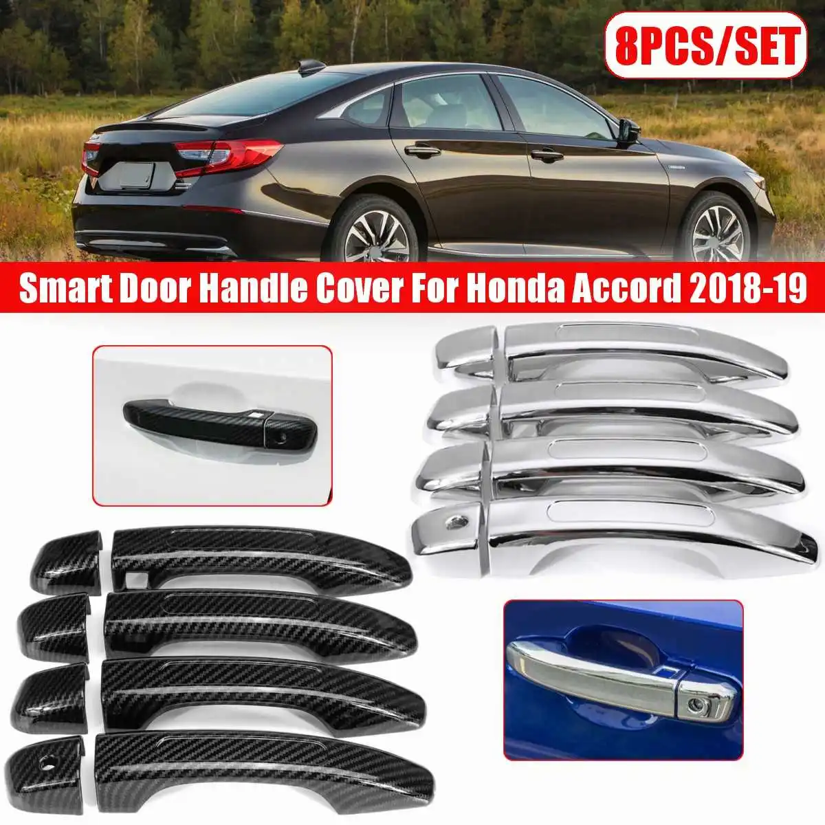8 шт./компл. автомобильный умный внешний дверной чехол ABS для Honda для Accord автомобильные аксессуары