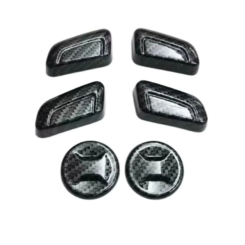 

Car Matte Carbon Seat Adjustment Button Frame Decor Sticker Cover Trim For VW Volkswagen T-Roc TROC 2017 2018 Accessories