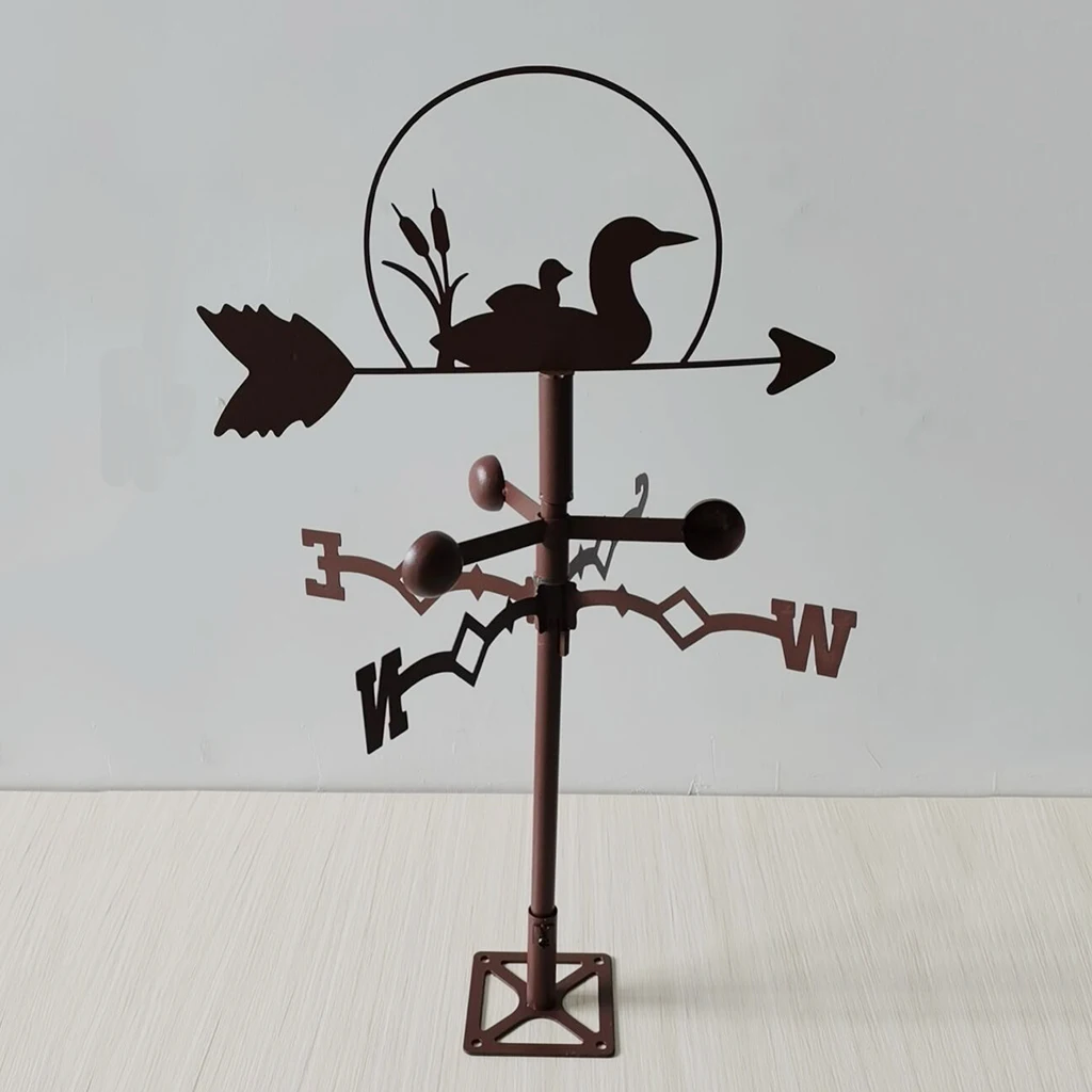 

Cute Duck Family Weathervane Weather Vane Wind Direction Indicator Decors