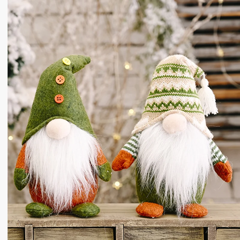

2022 Santa Faceless Man Doll Plush Toy Home Room Decoration Doll Toy Happy New Year Christmas Gift Kawaii Plush