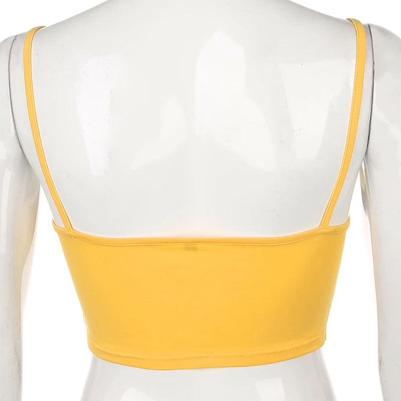 Женский топ на бретелях-спагетти с открытой спиной и V-образным вырезом | Женская