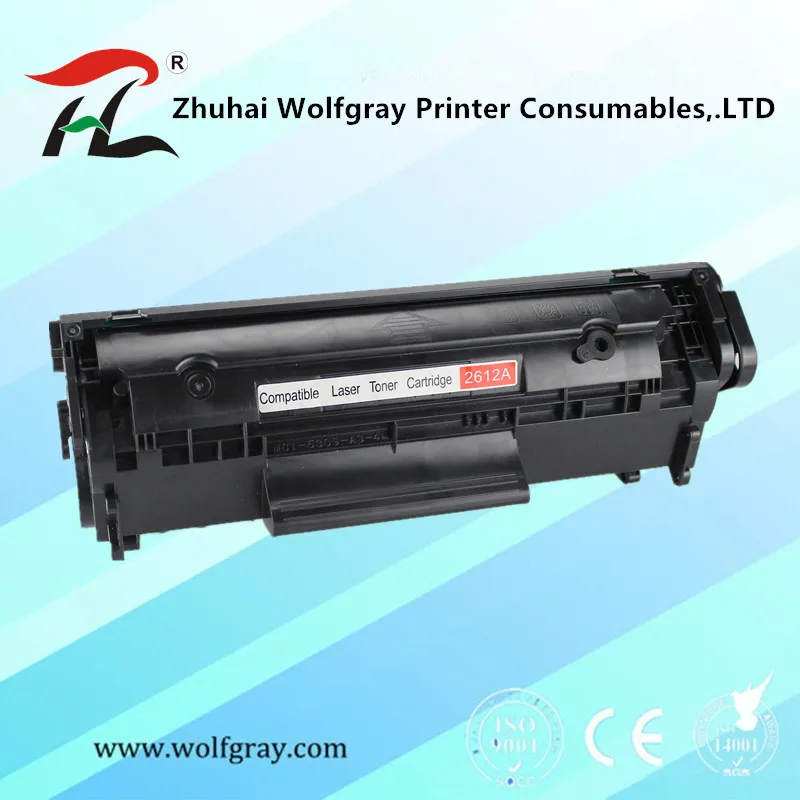 

YI LE CAI Compatible toner cartridge for hp Q2612A q2612 2612a 12a 2612 laserjet 1010 1020 1015 1012 3015 3020 3030 3050 printer