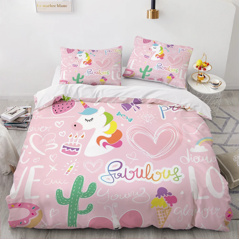 3D Luxury Bedding Sets Comforter Quilt Cover Duvet Set Double King Queen Single Size Cartoon Design Custom Bedclothes | Дом и сад