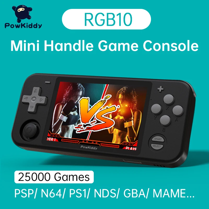 

POWKIDDY RGB10 PRO 3.5 Inch IPS Screen Retro Console 128GB Pre-installed 25000 Game 3DS PS1 MAME DC Host Boy Gift