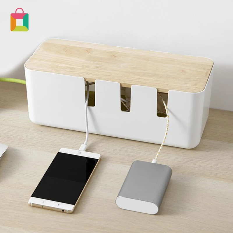 Cable Organizer Box Hard Plastic Power Strip Storage Management Holder Dustproof Cover Home Winder | Дом и сад