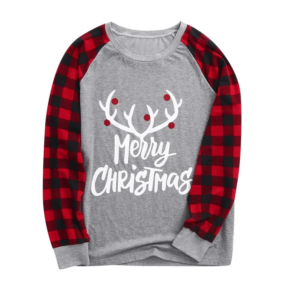 Семейный пижамный комплект с рождественским оленем семейный образ пижамы для