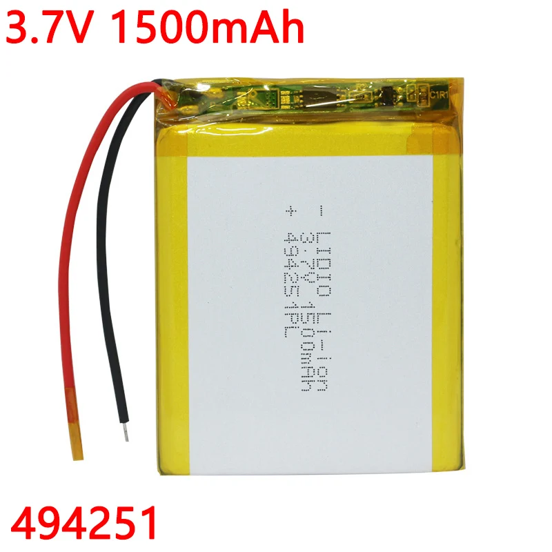 3 7 V 1500mah литий полимерная батарея 494251 4 2 v для навигации GPS диктофон инфракрасного