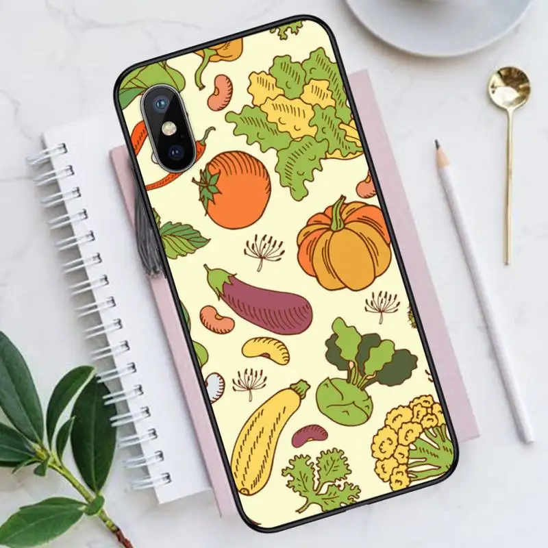 

Vegan Vegetables Veggies Phone Case for iPhone 11 12 pro XS MAX 8 7 6 6S Plus X 5S SE 2020 XR Luxury brand shell funda coque