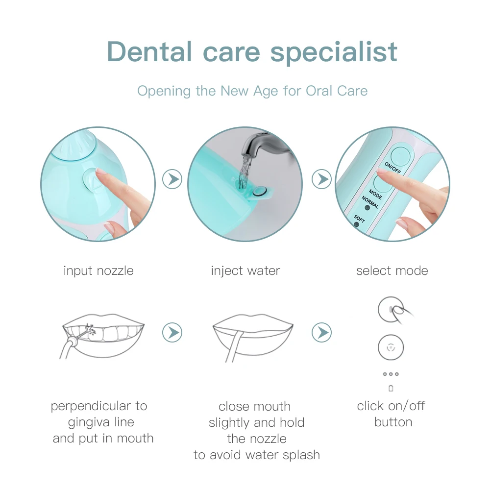 Ирригатор полости рта Azdent портативный ирригатор для с USB зарядкой|Ирригаторы рта|